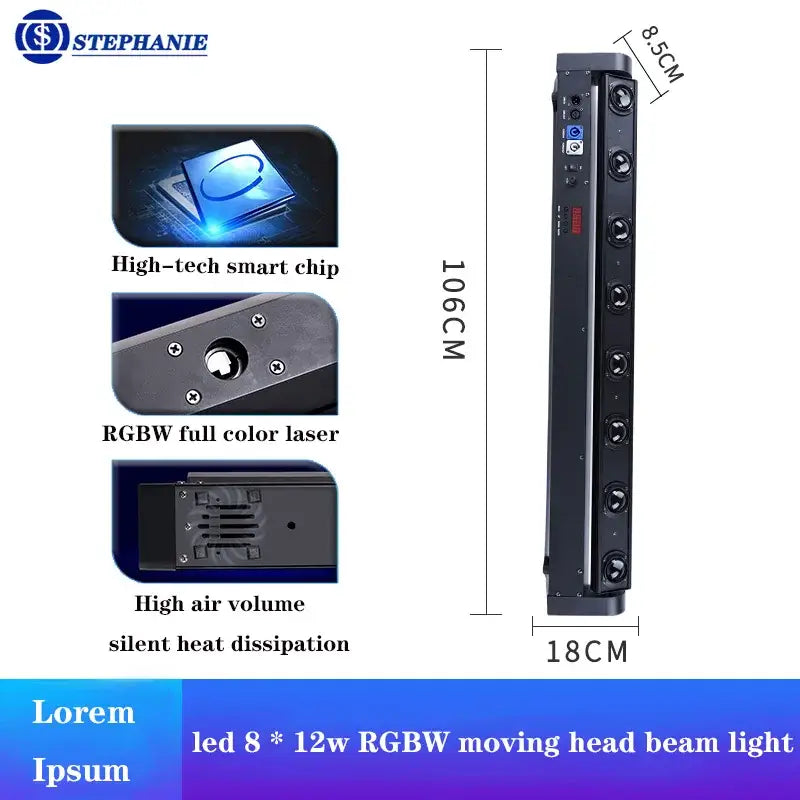 8-eye rgbw beam laser moving head light – party room stage decor