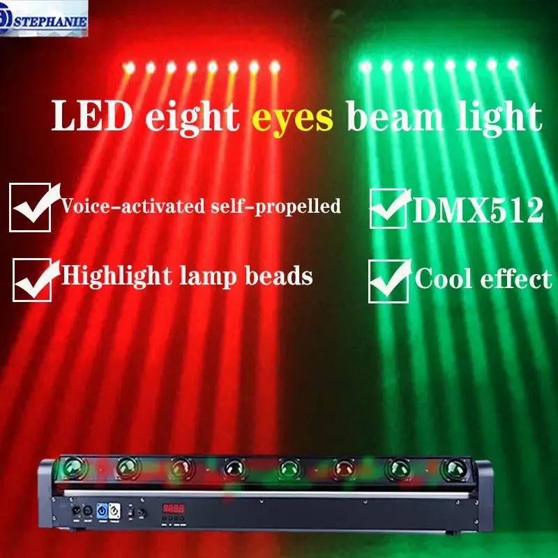 8-eye rgbw beam laser moving head light – party room stage decor