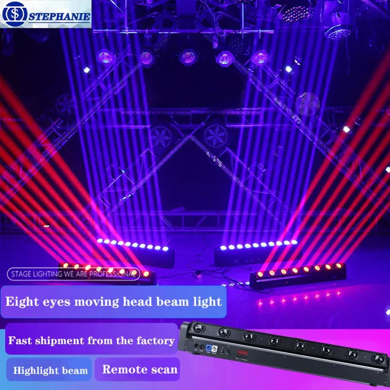 8-eye rgbw beam laser moving head light – party room stage decor