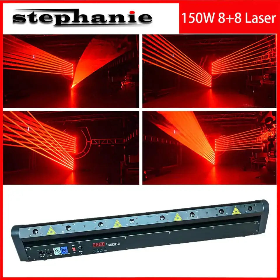 8 eyes red & orange beam laser moving head light for bar parties