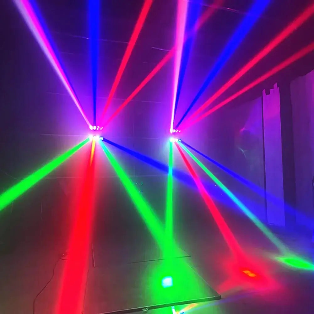 Modern black 8x15w rgbw spider light party room beam bar