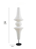Vintage akari noguchi cream ribbed paper pendant lights for studio