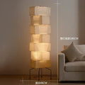 Vintage beige akari rice paper floor lamp for living room