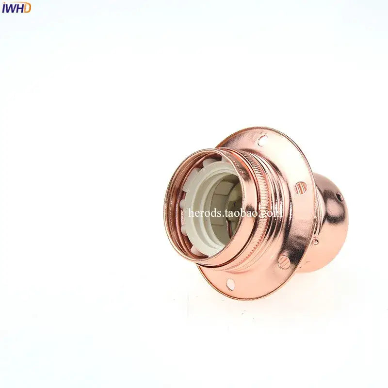 Vintage metal lamp holder fitting with flange for living room lighting