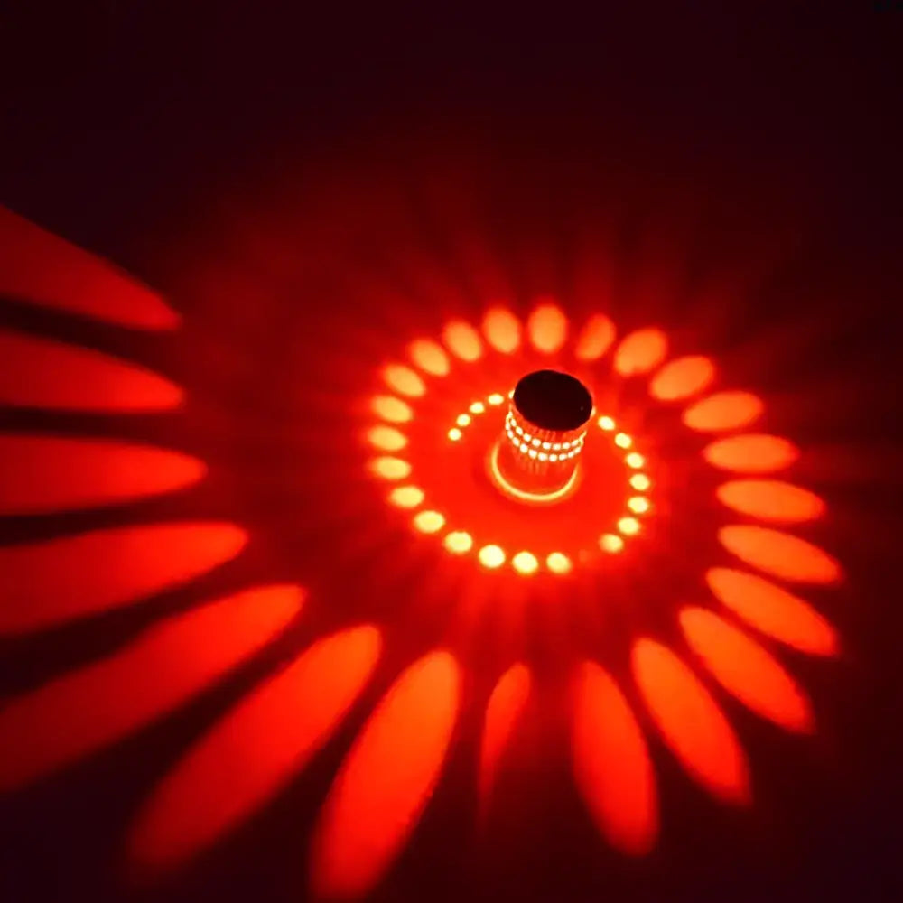 Blue aluminum spiral led wall lamp for bedroom circular light patterns