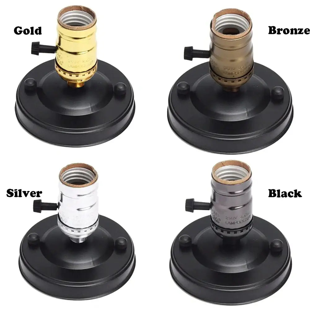 Vintage e27 socket wall lamp set of 4 – bedroom aluminum light