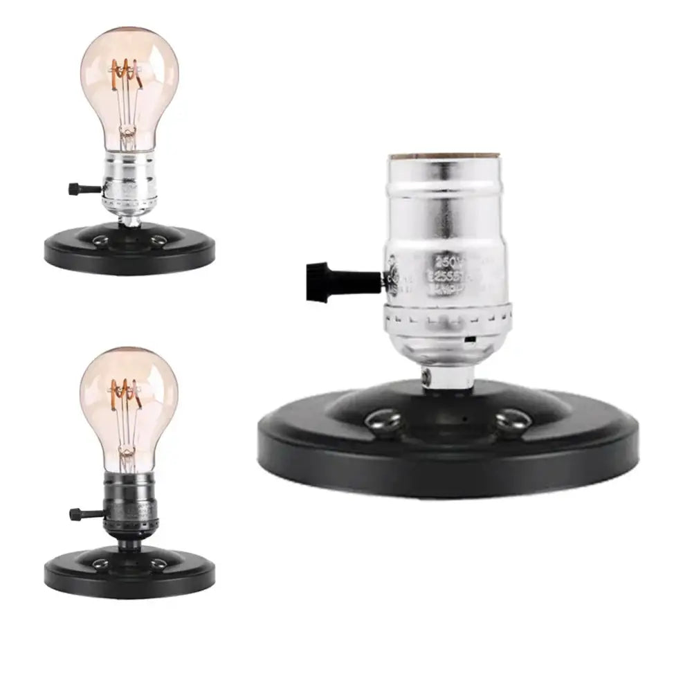 Vintage e27 socket wall lamp set of 4 – bedroom aluminum light