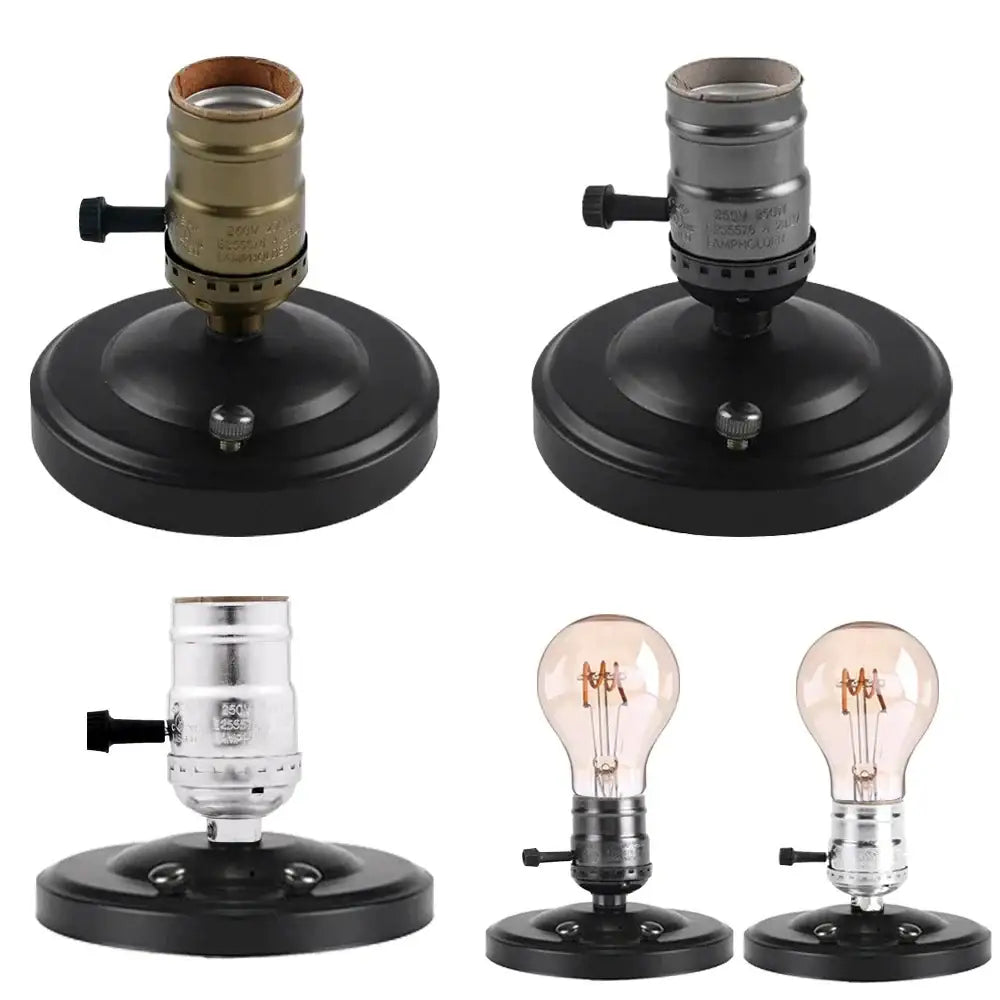Vintage e27 socket wall lamp set of 4 – bedroom aluminum light