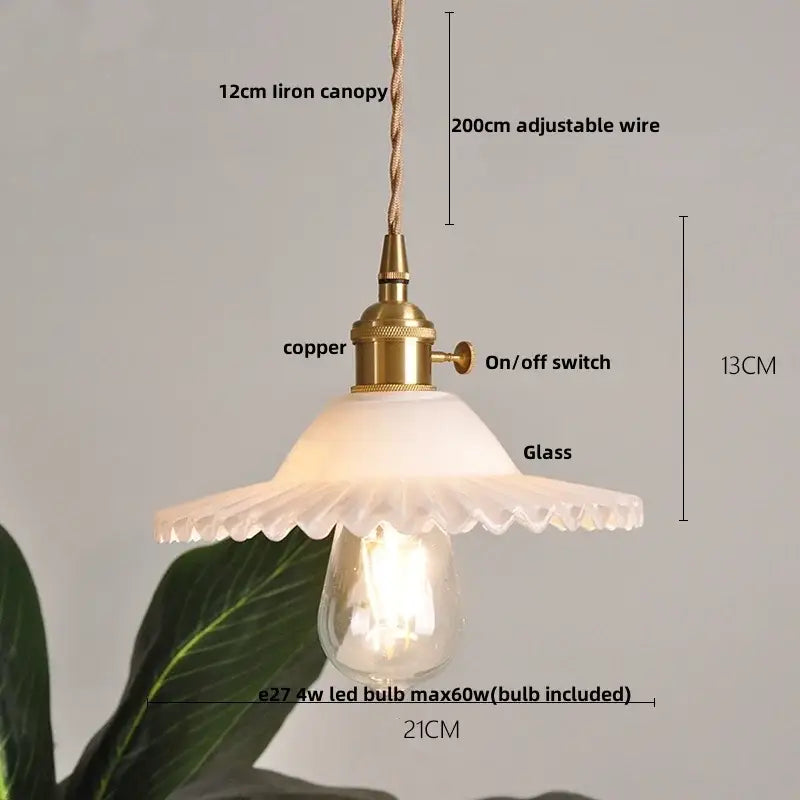 Amber textured glass led pendant lamp for kitchen and dining room