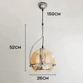 Industrial amber glass and chrome pendant light kitchen chandelier