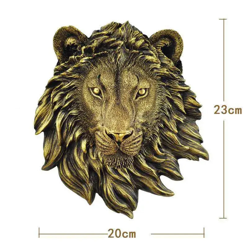 Bronze wildlife animal head wall hook rack living room decor