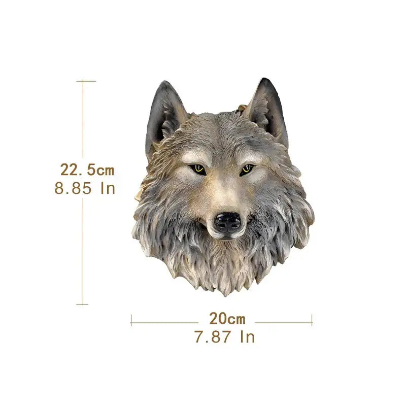 Bronze wildlife animal head wall hook rack living room decor