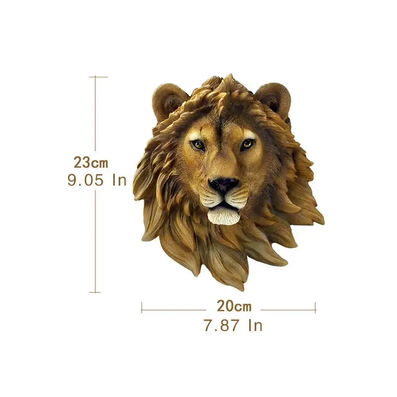 Bronze wildlife animal head wall hook rack living room decor