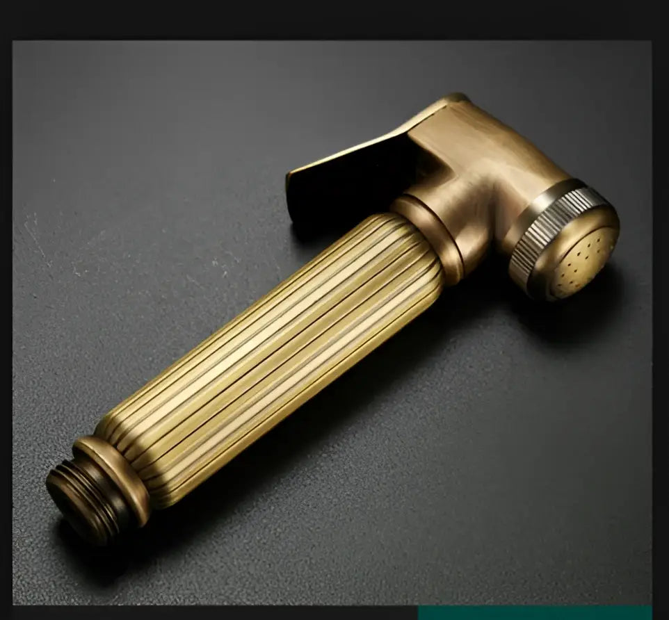 Antique brass scalloped handheld shower head bathroom handheld nozzle
