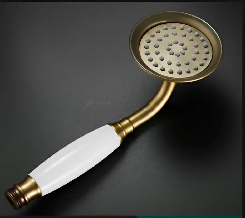 Antique brass scalloped handheld shower head bathroom handheld nozzle