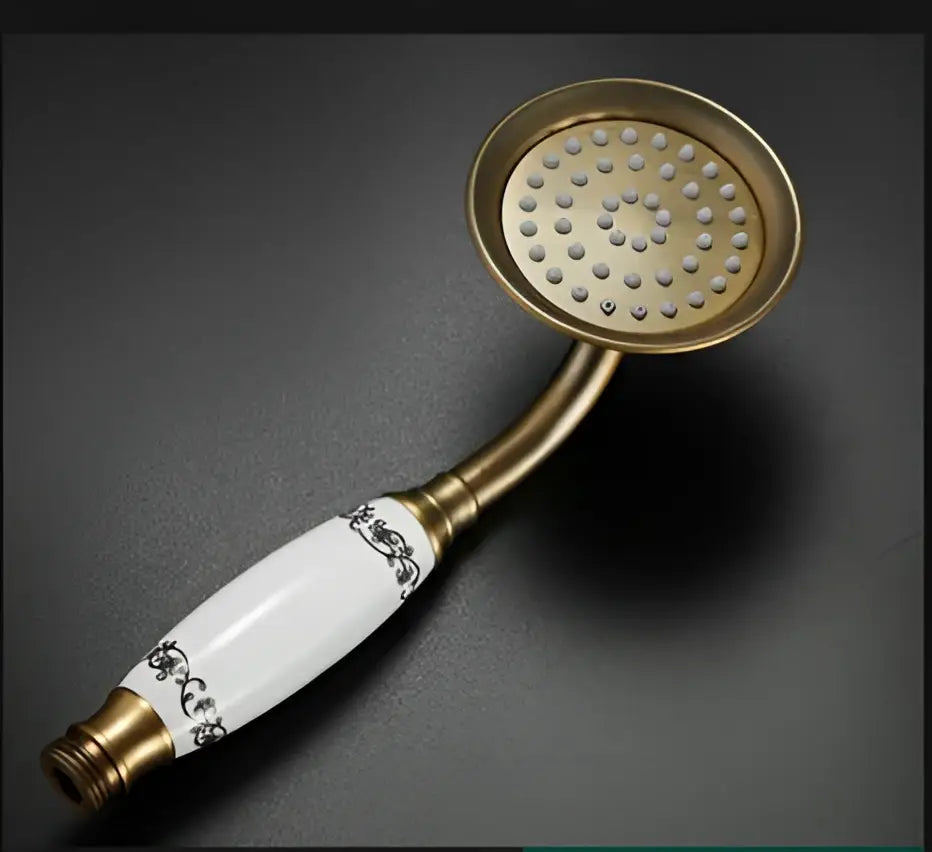Antique brass scalloped handheld shower head bathroom handheld nozzle