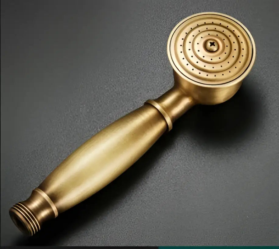 Antique brass scalloped handheld shower head bathroom handheld nozzle