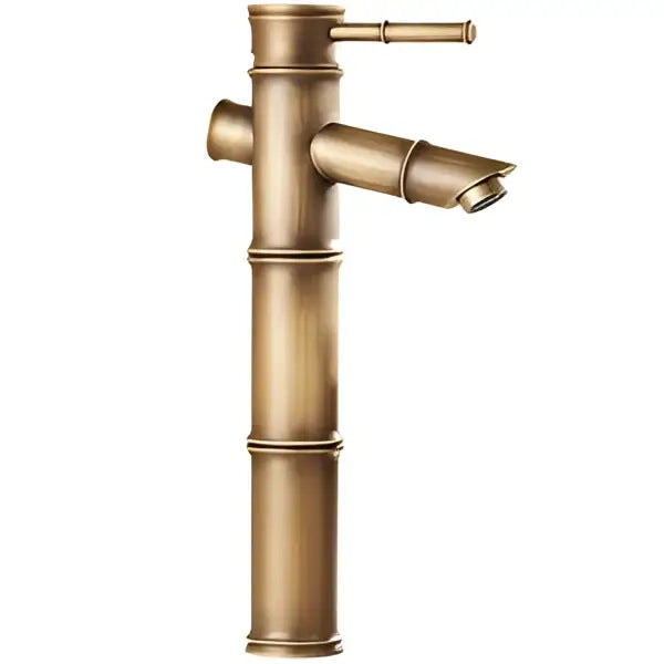 Antique brass bamboo basin faucet – bathroom waterfall tap
