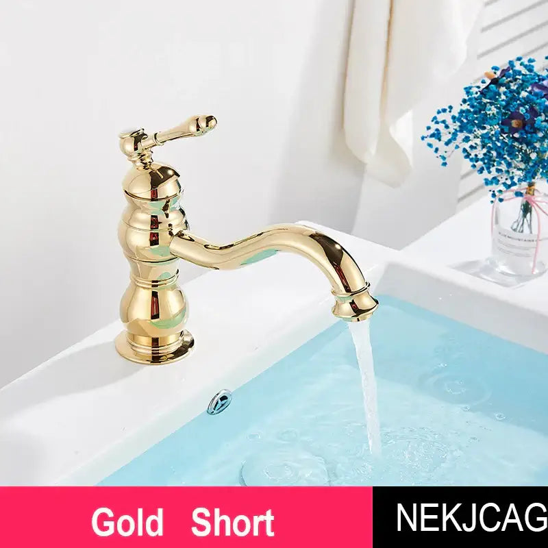 Antique brass single handle basin faucet bathroom sink mixer tap