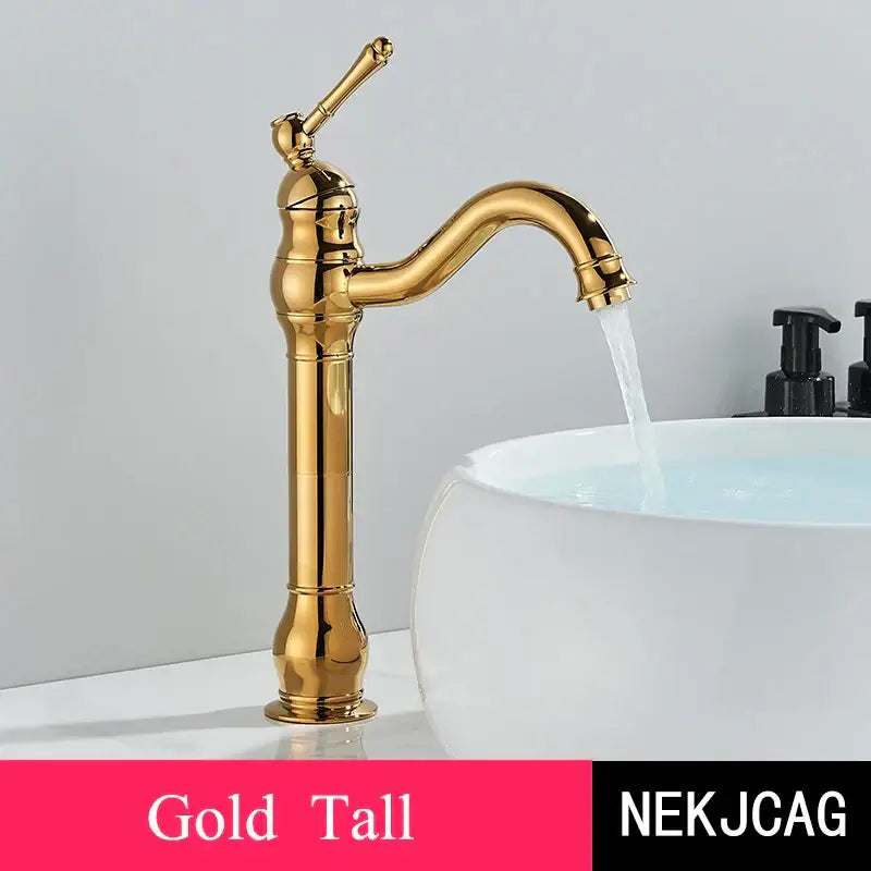 Antique brass single handle basin faucet bathroom sink mixer tap