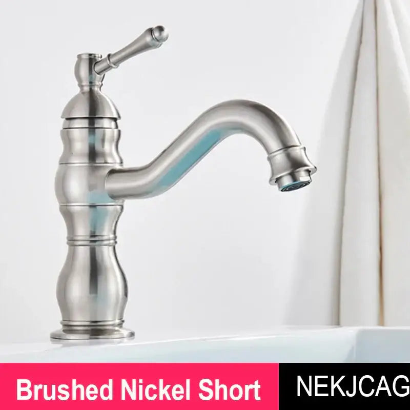 Antique brass single handle basin faucet bathroom sink mixer tap