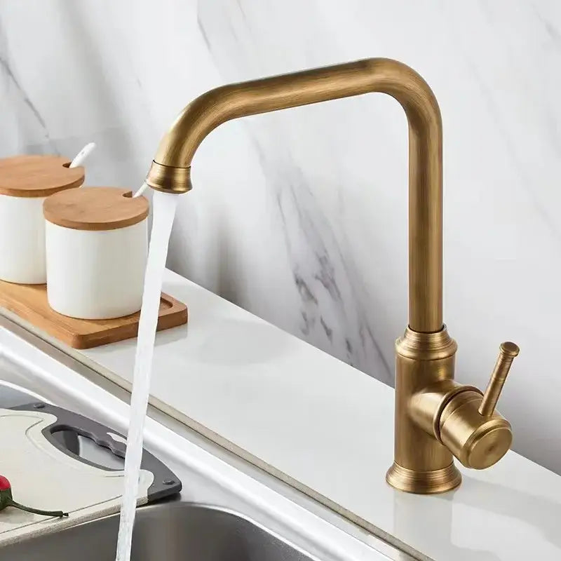 Antique brass basin faucet – bathroom single lever tap