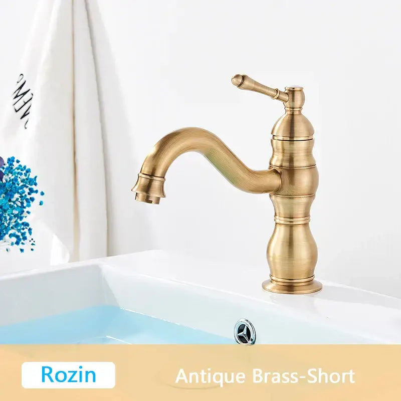 Antique brass single handle basin faucet bathroom mixer tap