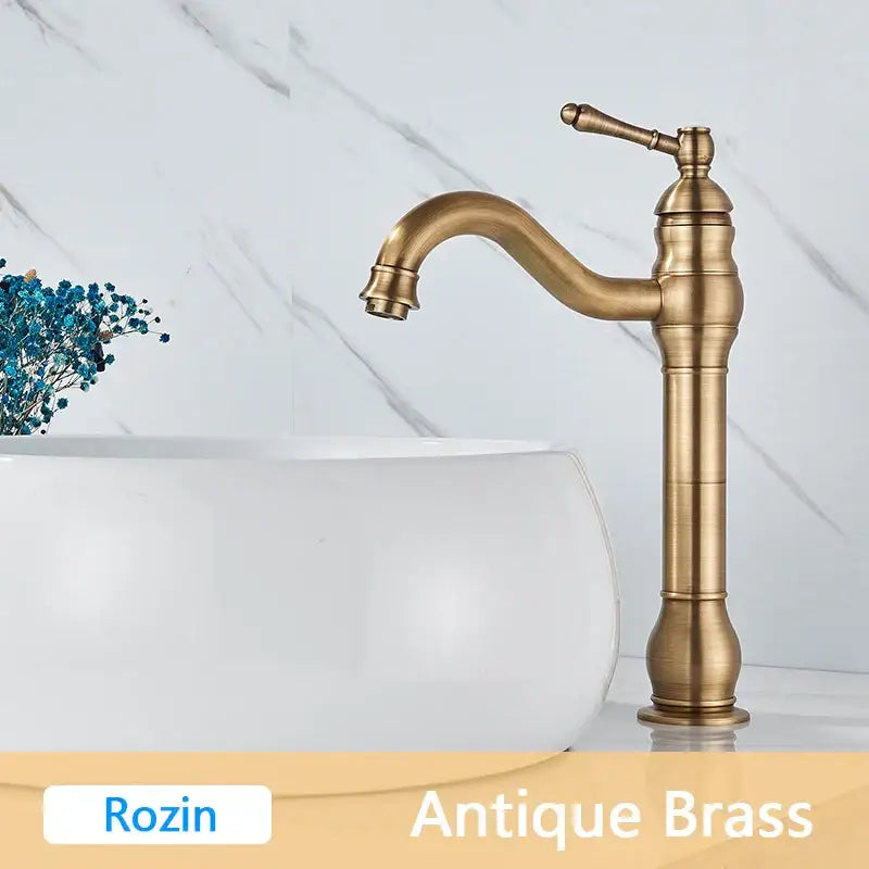 Antique brass single handle basin faucet bathroom mixer tap