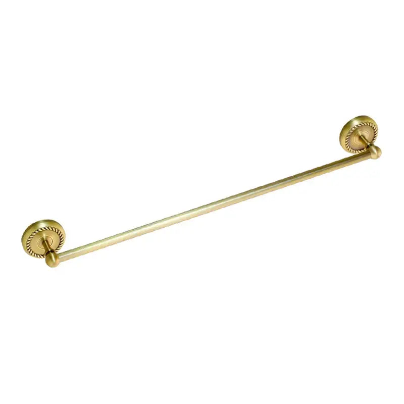 Antique ornate brass bathroom hardware set