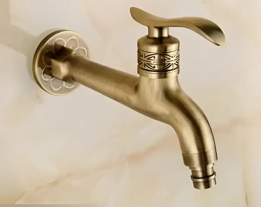 Antique brass dragon outdoor washing machine faucet garden tap