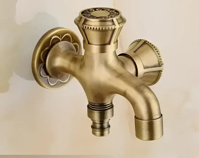 Antique brass dragon outdoor washing machine faucet garden tap