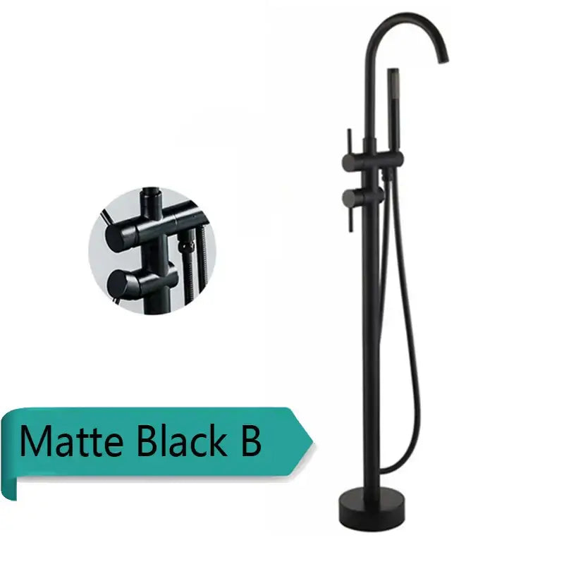 Antique brass swivel spout mixer tap bathroom freestanding faucet