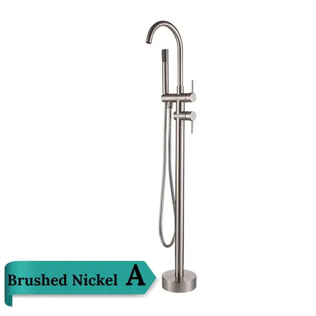 Antique brass swivel spout mixer tap bathroom freestanding faucet