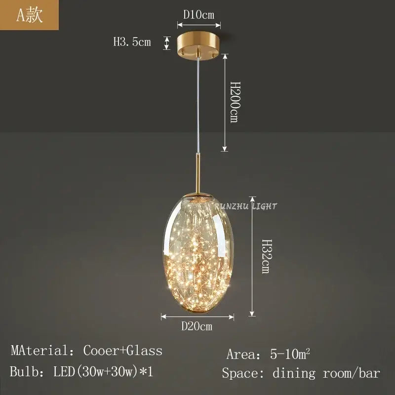 Antique brass glass tiered pendant chandelier for dining room