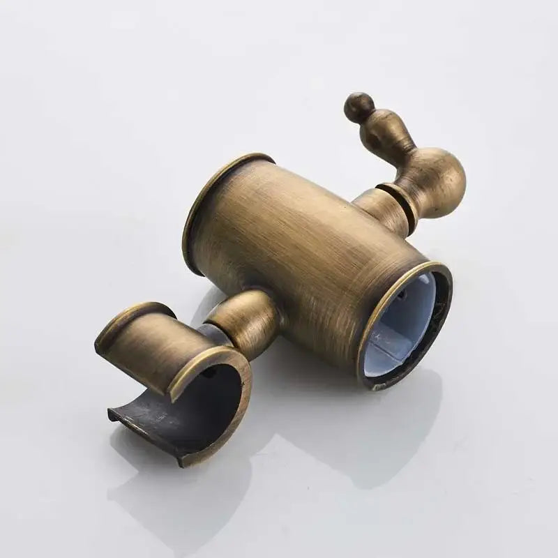 Antique brass shower faucet set with handheld sprayer bathroom rainhead
