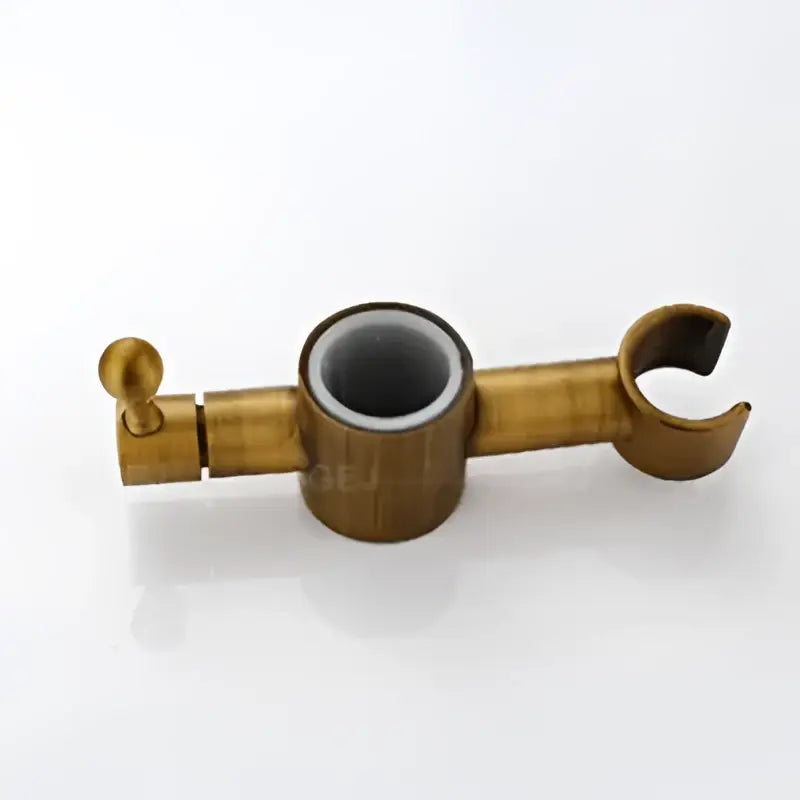 Antique brass shower set with ceramic handheld sprayer for bathroom