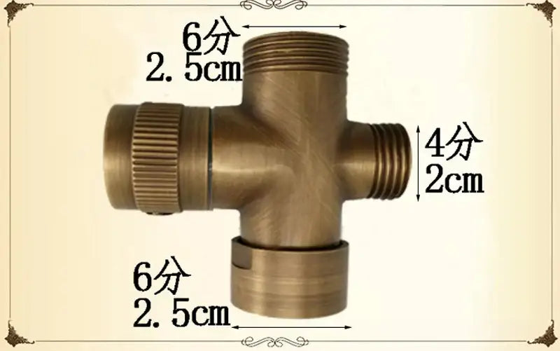 Antique brass shower set with handheld sprayer – bathroom kit