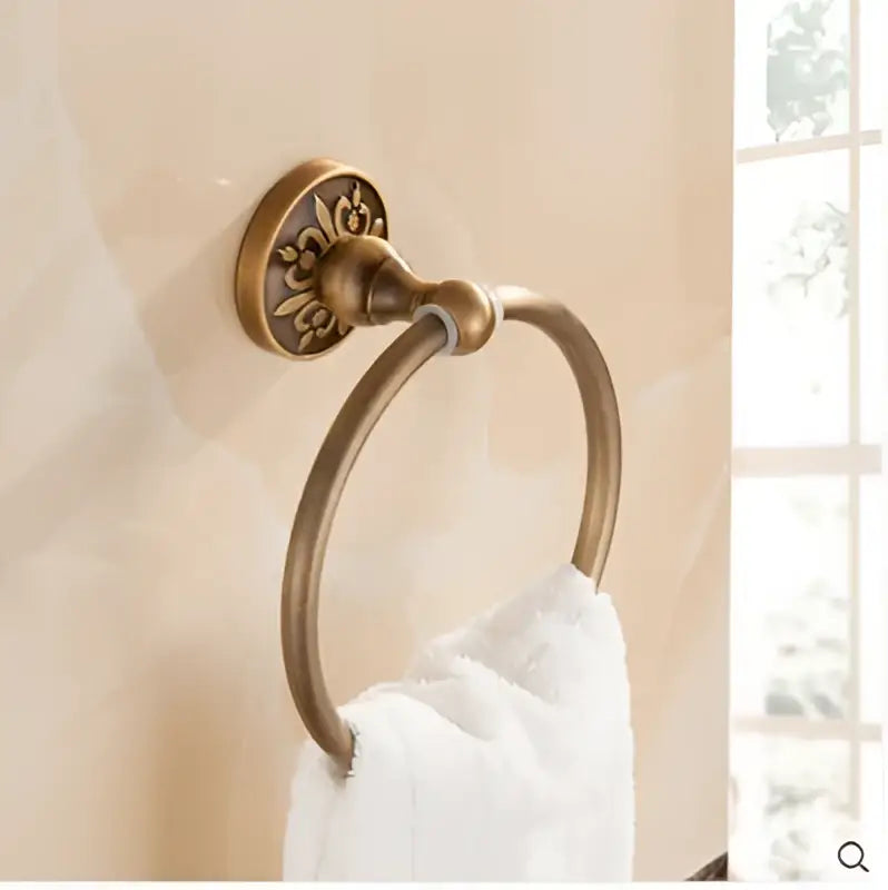 Antique bronze floral bathroom accessories set – bathroom hardware
