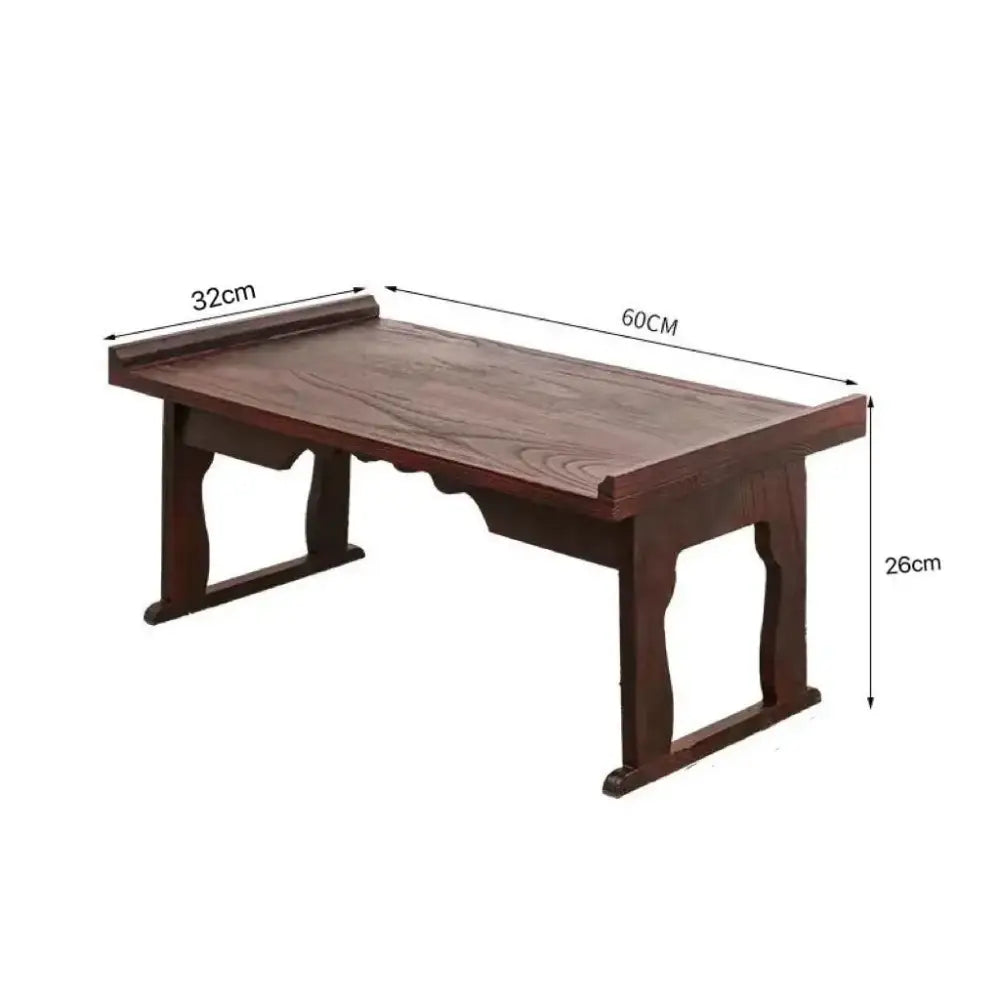 Antique chinese dark solid wood foldable table for tea room
