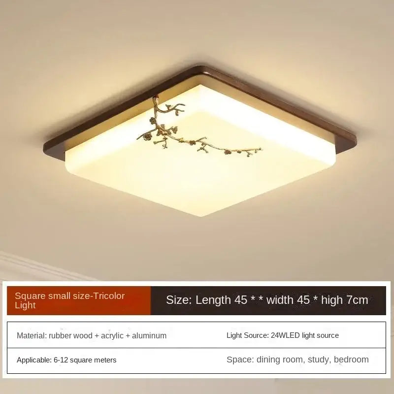 Antique copper led ceiling light traditional chinese art living room