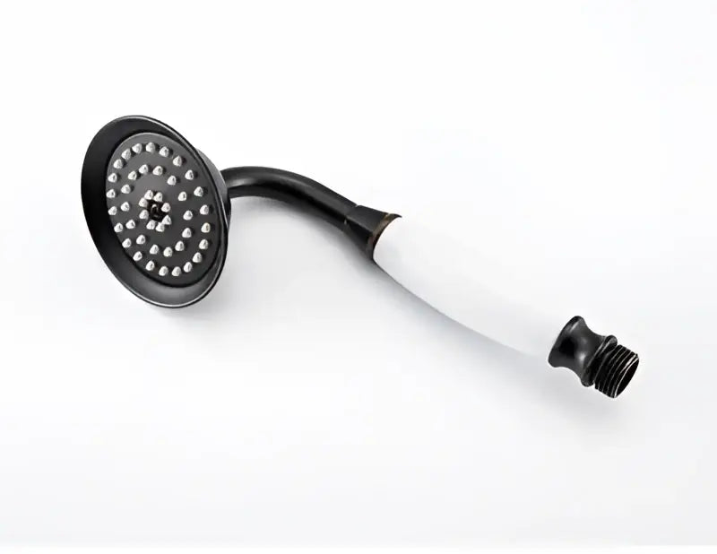 Antique brass & black handheld shower head bathroom set