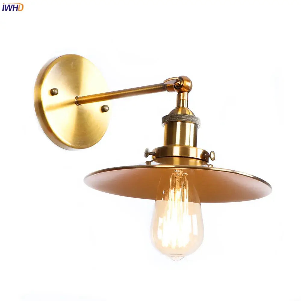 Industrial antique gold rustic wall lamps bathroom sconce light