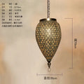 Antique hollow carving golden pendant light for dining room