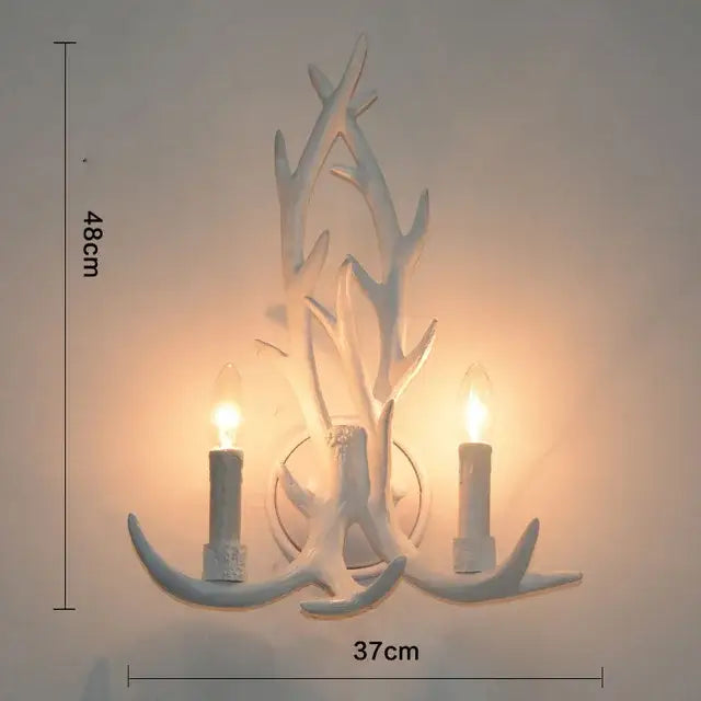 Antique resin antler chandelier golden brown dining room lighting