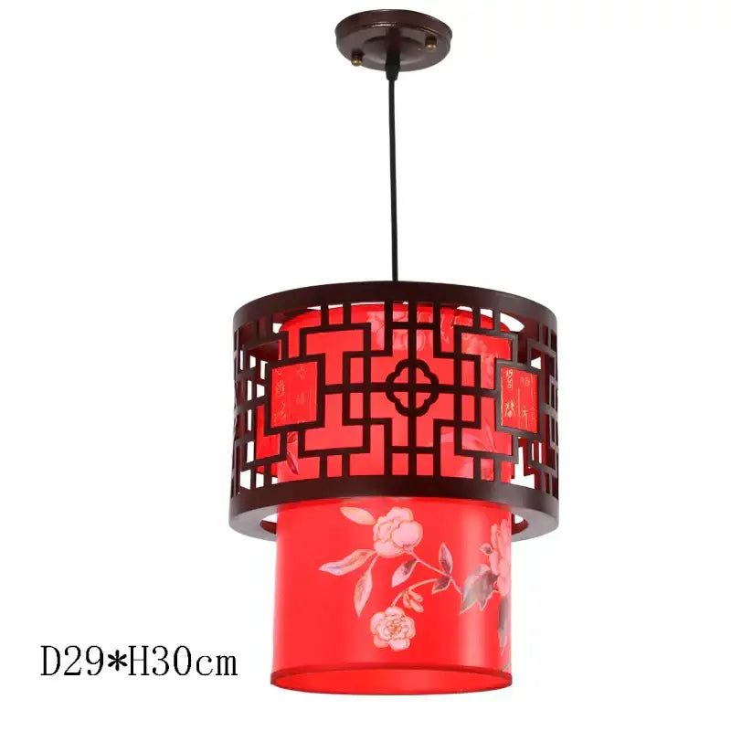 Antique wood pendant lights traditional chinese lantern dining room