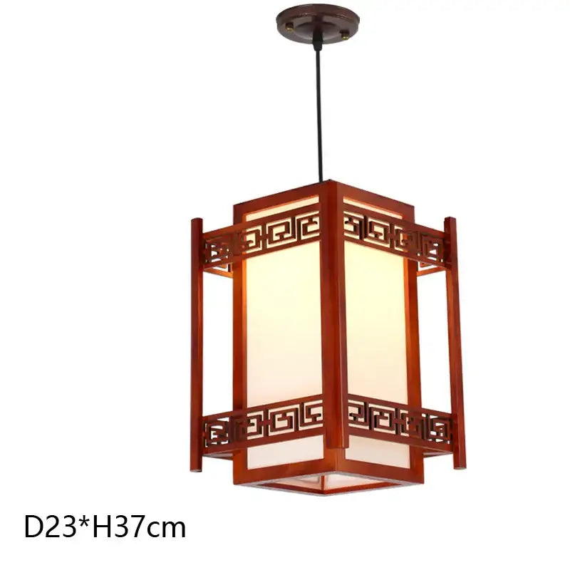 Antique wood pendant lights traditional chinese lantern dining room