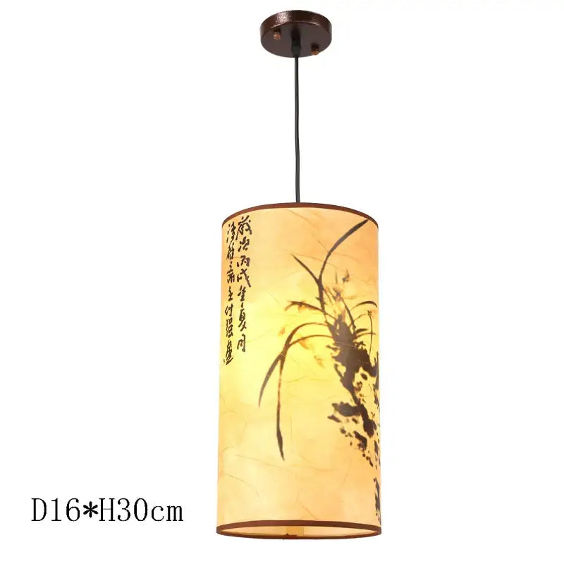 Antique wood pendant lights traditional chinese lantern dining room