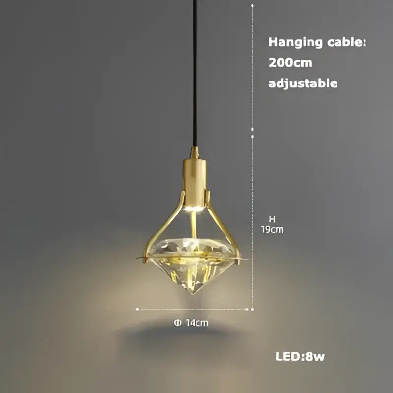 Art deco clear woven glass pendant light dining room brass accent