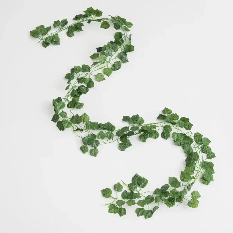 Artificial hanging christmas garland green silk leaves living room decor