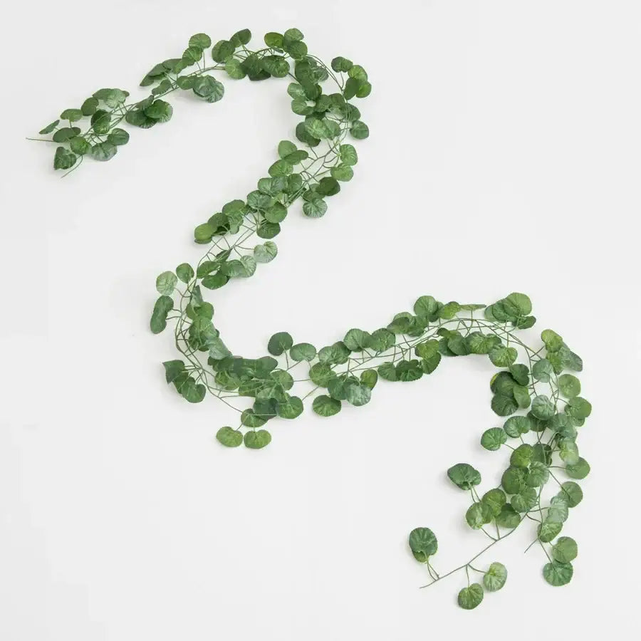 Artificial hanging christmas garland green silk leaves living room decor